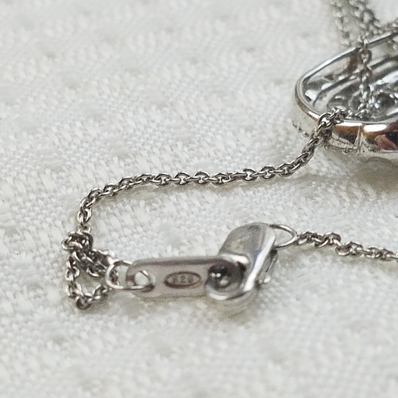 Signed Sterling SILVER KA 1772 Diamond Pendant - Picture 9 of 16